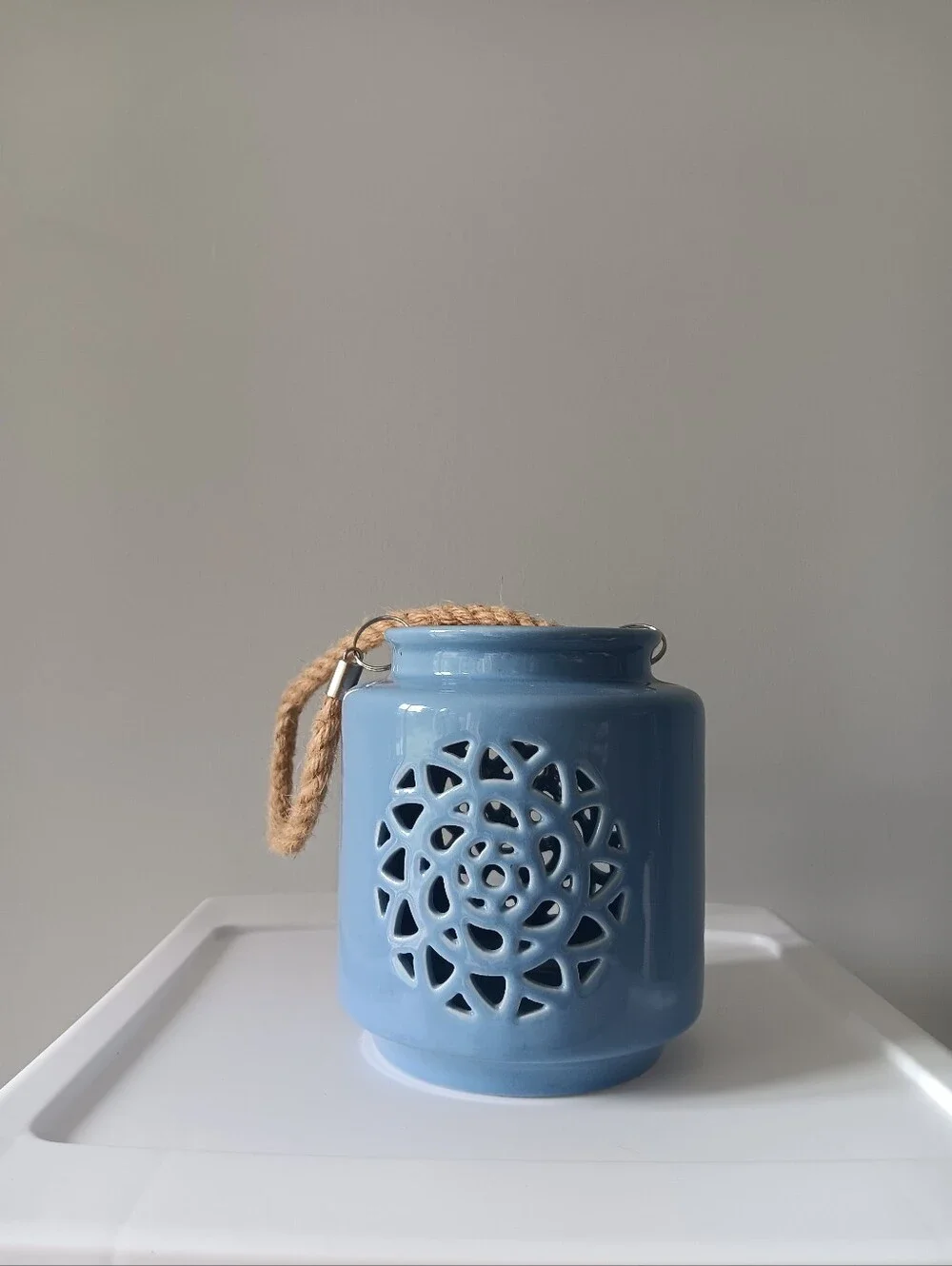Outdoor Patio Candle Holder Lantern Ceramic 6